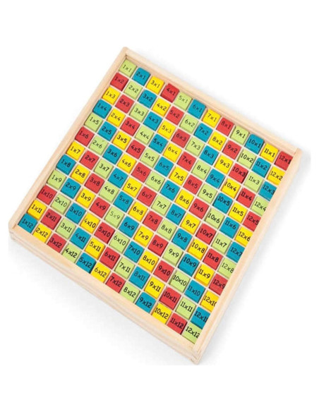 Tablero de tablas de multiplicar de madera Tobar 30x30 cm Tablero de tablas de multiplicar de madera Tobar 30x30 cm