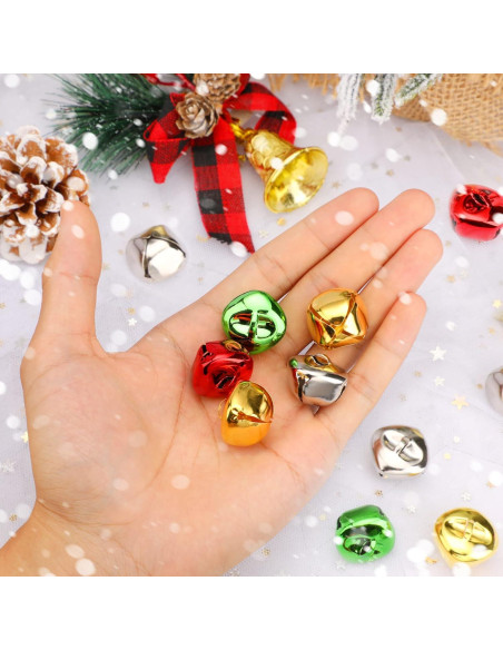 Campanas de Jingle Augshy 120 Pcs 25 mm para Manualidades Campanas de Jingle Augshy 120 Pcs 25 mm para Manualidades
