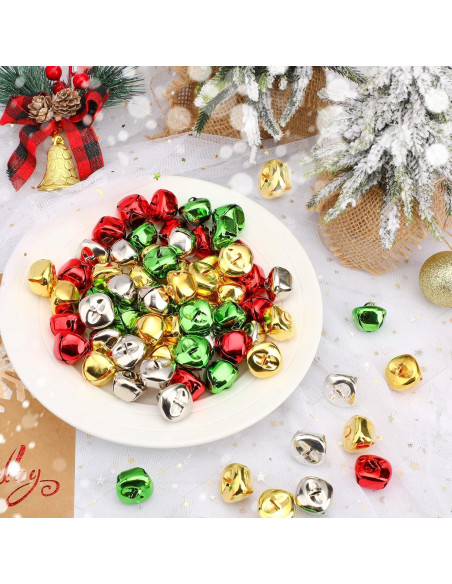 Campanas de Jingle Augshy 120 Pcs 25 mm para Manualidades Campanas de Jingle Augshy 120 Pcs 25 mm para Manualidades