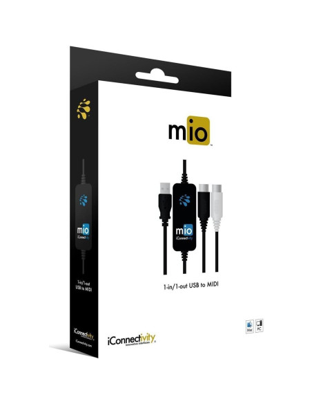 Interfaz MIDI USB mio iConnectivity 1 entrada 1 salida Interfaz MIDI USB mio iConnectivity 1 entrada 1 salida