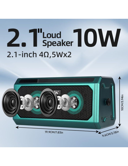 Amplificador Portátil EROK TG-08 Verde 10W con Bluetooth y Efectos Amplificador Portátil EROK TG-08 Verde 10W con Bluetooth y Efectos