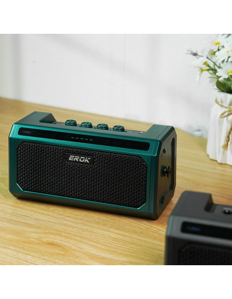 Amplificador Portátil EROK TG-08 Verde 10W con Bluetooth y Efectos Amplificador Portátil EROK TG-08 Verde 10W con Bluetooth y Efectos