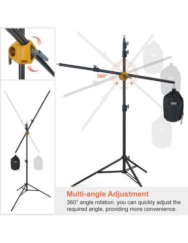 Soporte de trípode LINCO AM196 con brazo de boom y luz 9-245 cm