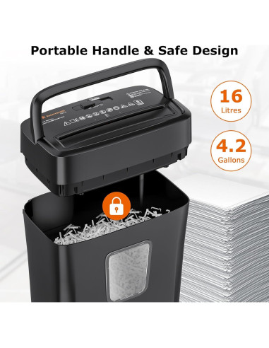 Destructora de papel Bonsaii C261-C corte cruzado 8 hojas P-4