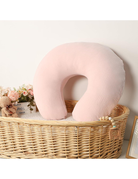 Funda de Almohada de Lactancia Jundetye Rosa Muselina 53x68 cm Funda de Almohada de Lactancia Jundetye Rosa Muselina 53x68 cm