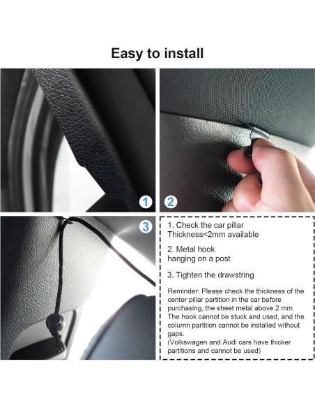 Cortinas divisorias de coche OEMASSIVE, 3 piezas, bloqueo 95% luz Cortinas divisorias de coche OEMASSIVE, 3 piezas, bloqueo 95% luz