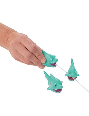 Set de 12 Juguetes de Chorro Mini Tiburón Fun Express - 6.99 cm
