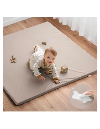 Alfombra de Juego para Bebés Diario Placentero 50x50cm Taupe