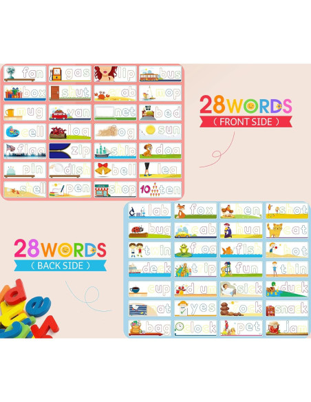 Juego de Aprendizaje Officygnet para Niños 2-6 Años - Palabras CVC Juego de Aprendizaje Officygnet para Niños 2-6 Años - Palabras CVC