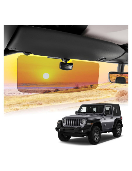 Extensor de Visera Solar JOYTUTUS para Jeep Wrangler 2018-2025 Extensor de Visera Solar JOYTUTUS para Jeep Wrangler 2018-2025
