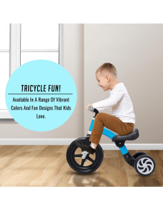 Bicicleta de Equilibrio Triciclo Banana Azul para Niños 2