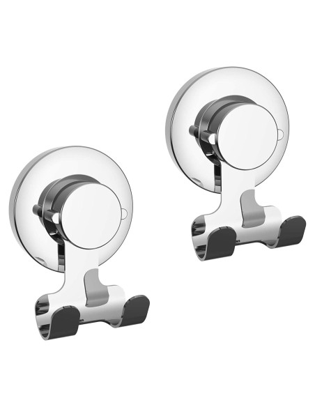Ganchos de Ventosa Bathika para Baño y Cocina - Acero Inoxidable Ganchos de Ventosa Bathika para Baño y Cocina - Acero Inoxidable