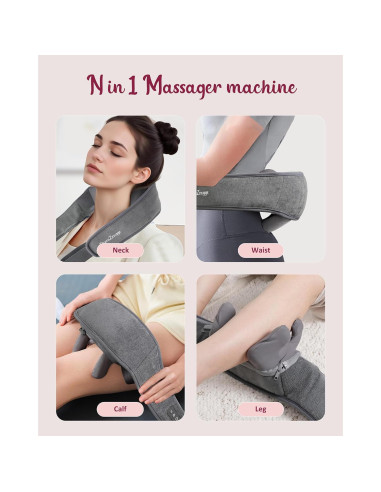 Masajeador de Cuello Inalámbrico THERAZZAGGE F812 con Calor