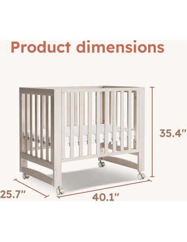 Cuna Convertible 6 en 1 Mamazing EvoNest Beige Madera
