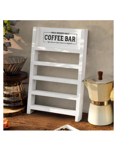 Soporte para K Cup PERFNIQUE de Madera Vintage 16 Cápsulas