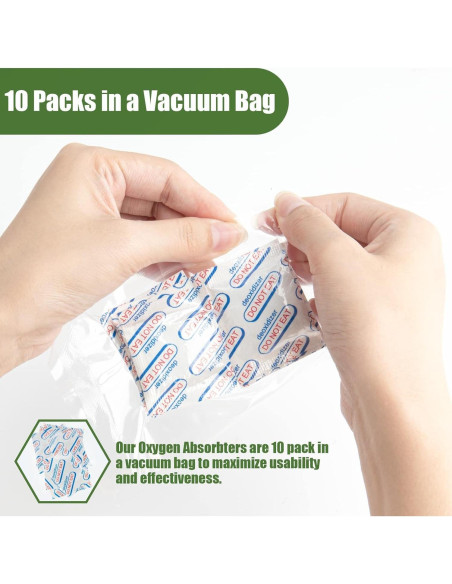 Absorbentes de Oxígeno Grado Alimenticio LinsKind 110 Paquetes 100CC Absorbentes de Oxígeno Grado Alimenticio LinsKind 110 Paquetes 100CC