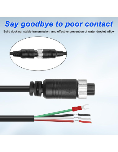 Cable de Conector de Video M12 4 Pines XMSJSIY 1M para Vehículo