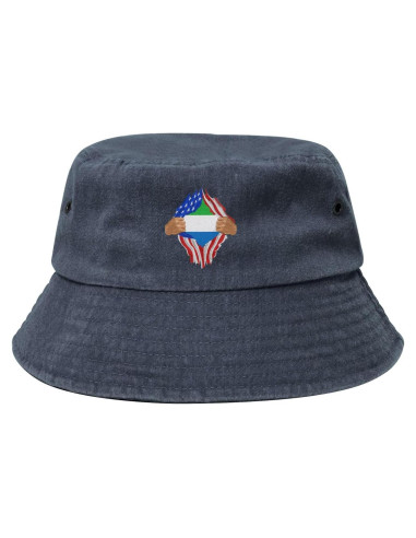 Sombrero de Cubo Unisex KCNSEZA Algodón Lavado Sierra Leona