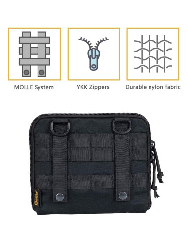 Bolsa Táctica Molle EDC EXCELENTE ELITE SPANKER Negra 23x19x2.6cm