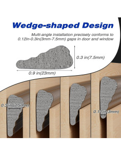Tira de Sellado para Puertas y Ventanas ESUFEIR 2pcs 196cm 2