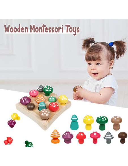 Juguete Sensorial de Madera Montessori NAODONGLI 1-3 Años Juguete Sensorial de Madera Montessori NAODONGLI 1-3 Años
