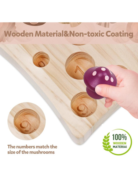 Juguete Sensorial de Madera Montessori NAODONGLI 1-3 Años Juguete Sensorial de Madera Montessori NAODONGLI 1-3 Años