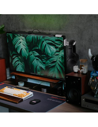 Soporte para Auriculares GEEKRIA Montado en Pantalla Blanco