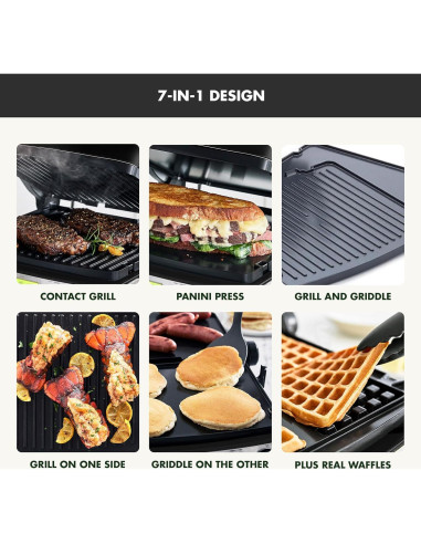 Parrilla Multifuncional GreenPan Elite 7-en-1 Cerámica Antiadherente