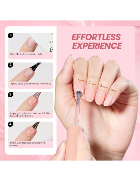 Esmalte de Uñas Gel Beetles Rosa Nude 15ml - Duradero y Transparente Esmalte de Uñas Gel Beetles Rosa Nude 15ml - Duradero y Transparente