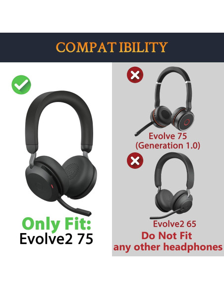 Almohadillas de Gel Refrigerante SOULWIT para Jabra Evolve2 75 Almohadillas de Gel Refrigerante SOULWIT para Jabra Evolve2 75