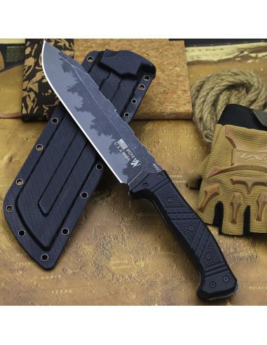 Cuchillo de Exterior WPKOPYA 37.6cm Acero Inoxidable 440C