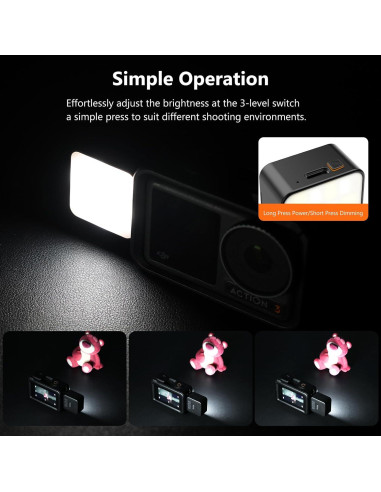 Mini Luz LED de Video VRIG para Vlogging - 3000K a 6000K