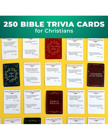 Juego de Trivia Bíblica QUOKKA Rethink - 250 Tarjetas para Adultos