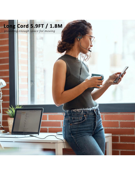 Auriculares USB-C y USB-A DungzDuz con micrófono boom 1.8m Auriculares USB-C y USB-A DungzDuz con micrófono boom 1.8m