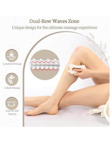 Herramienta de Masaje Gua Sha Cerámica InfiniteRelax 18.8cm