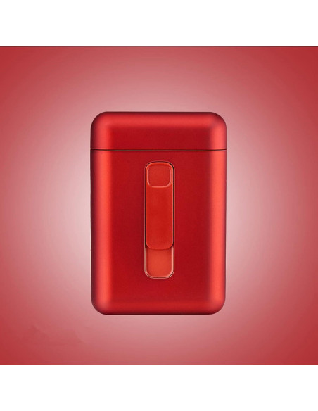 Estuche para Cigarrillos con Encendedor Eléctrico Rojo 2 en 1 Estuche para Cigarrillos con Encendedor Eléctrico Rojo 2 en 1