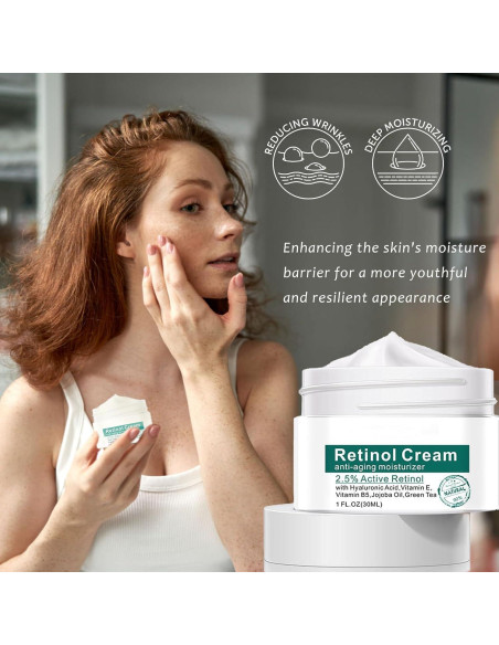 Crema Facial Antienvejecimiento HWM con Retinol 2.5% y Ácido Hialurónico 29.57 ml Crema Facial Antienvejecimiento HWM con Retinol 2.5% y Ácido Hialurónico 29.57 ml