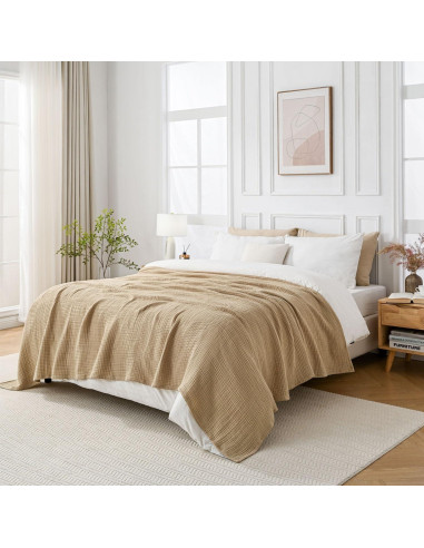 Manta de Muselina Esterra Individual 166x229 cm Suave y Ligera