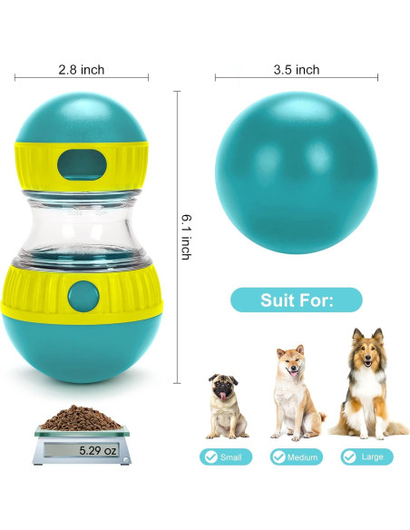 Juguete dispensador de golosinas para perros YECERCAN verde Juguete dispensador de golosinas para perros YECERCAN verde