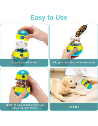 Juguete dispensador de golosinas para perros YECERCAN verde