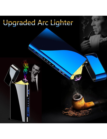 Encendedor Recargable USB PIOYYDS D3 Hielo Azul 2 en 1 Encendedor Recargable USB PIOYYDS D3 Hielo Azul 2 en 1