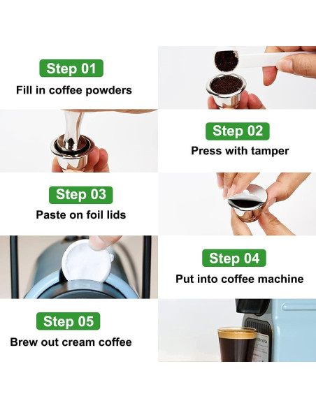 100 Tapas de Aluminio PHMEZLF para Cápsulas Nespresso 37mm 100 Tapas de Aluminio PHMEZLF para Cápsulas Nespresso 37mm