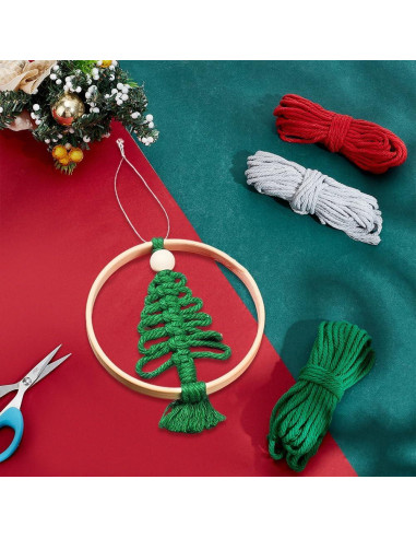 Kit de Macramé ACRNIGHEET para Árbol de Navidad - 6 Piezas