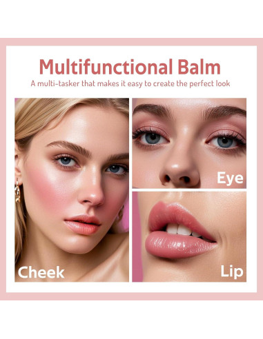 Rubor en Crema Multiusos Bayfree Sakura Rosa 17.86g + Brocha