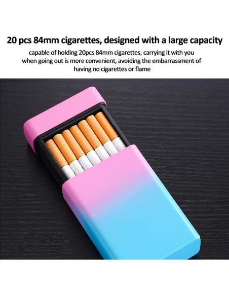Estuche para Cigarrillos con Encendedor USB Recargable 20pcs Estuche para Cigarrillos con Encendedor USB Recargable 20pcs