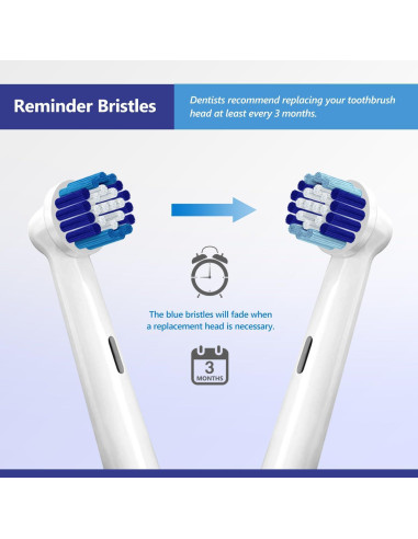 Paquete de 8 cabezales de cepillo PEPECARE para Braun Oral-B