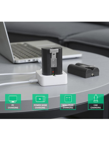 Paquete 2 Baterías Recargables 6040mAh + Cargador Ring