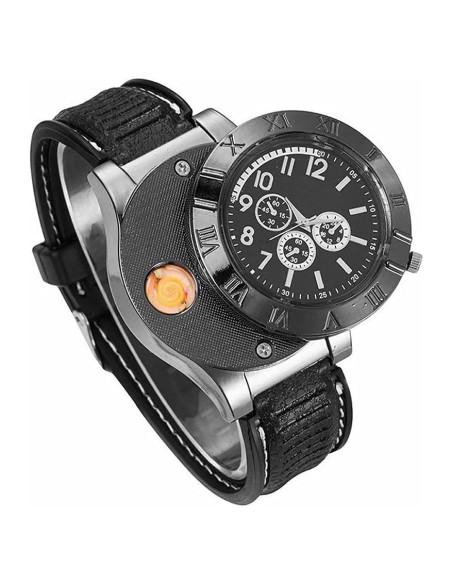 Reloj Encendedor USB Militar ENJOY-UNIQUE 4.5cm a Prueba de Viento Reloj Encendedor USB Militar ENJOY-UNIQUE 4.5cm a Prueba de Viento