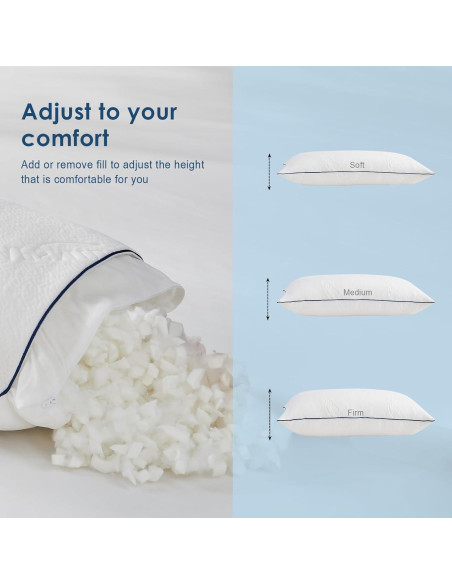 Almohadas de Espuma de Memoria Ajustables APSMILE Queen - 2 Piezas Almohadas de Espuma de Memoria Ajustables APSMILE Queen - 2 Piezas