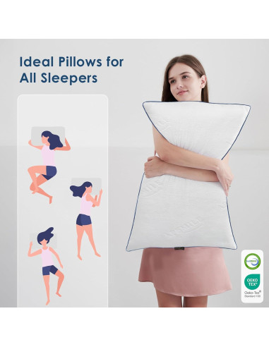 Almohadas de Espuma de Memoria Ajustables APSMILE Queen - 2 Piezas